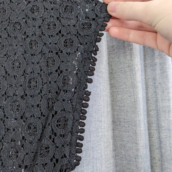 NWT lacy black layering top women's L Pinky whimsygoth lagenlook goth sleeveless - Picture 3 of 7